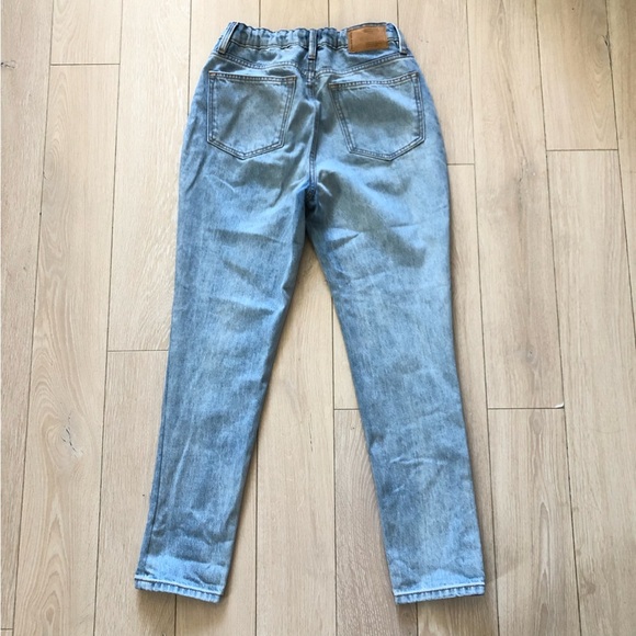Frank and Oak High Rise Tapered Light Wash Jeans Size 27 - Picture 3 of 10